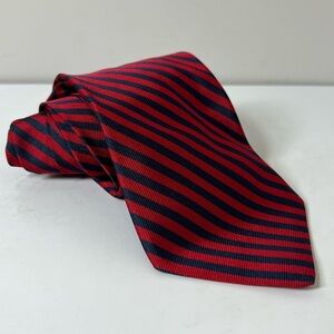 Brooks Brothers Woven in England Made in USA Classic Red and Navy Power Tie